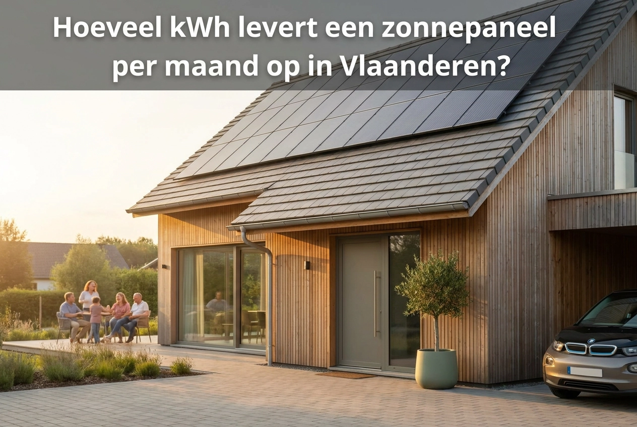 Professional header image for industry analysis: Hoeveel kWh levert een zonnepaneel per maand op in Vlaand...