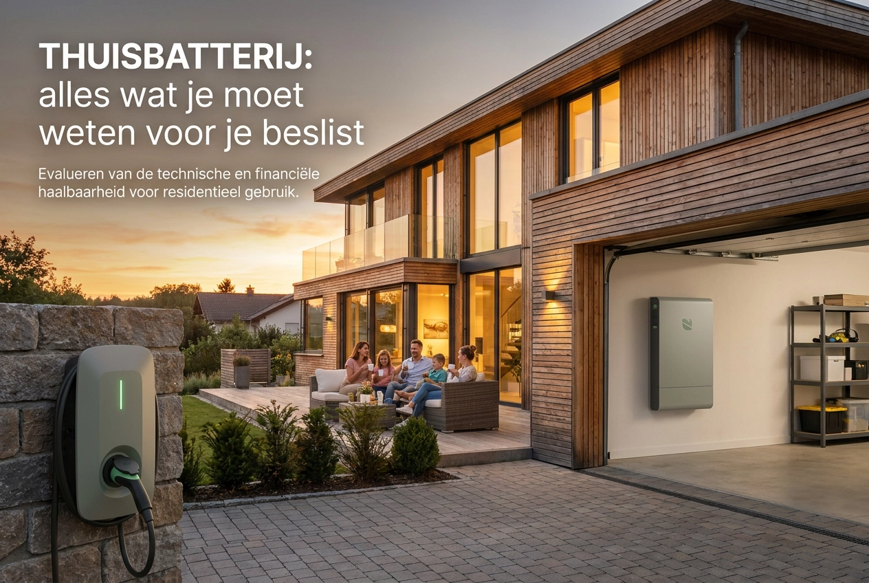Professional header image for industry analysis: Thuisbatterij: alles wat je moet weten voor je beslist